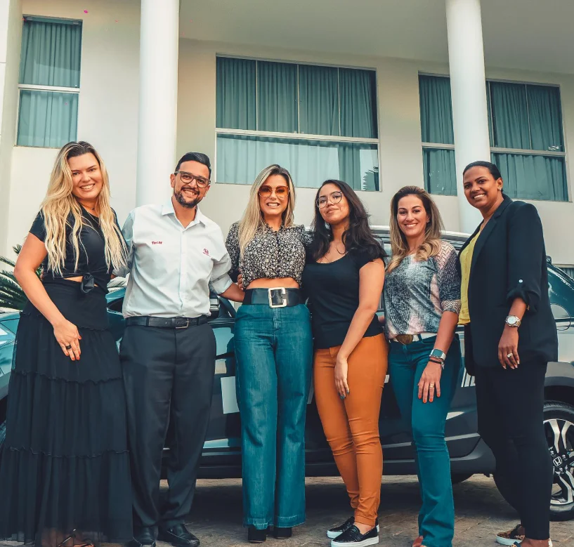 Registro de produção com a equipe da Tecar Honda e Poliana Rocha